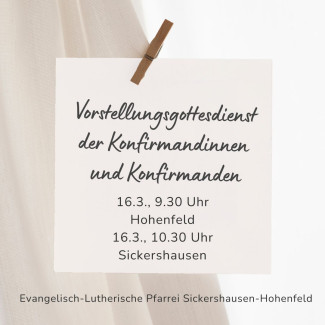 Vorstellungsgottesdienst der Konfis